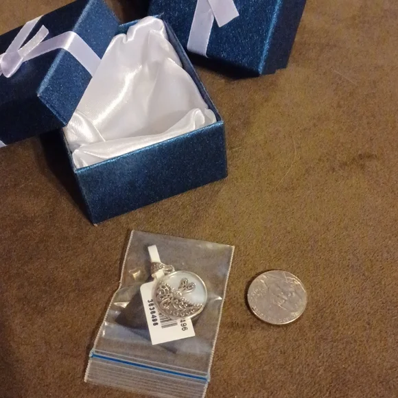 Mother of Pearl Dragonfly Pendant in Sterling Silver - Picture 2 of 6